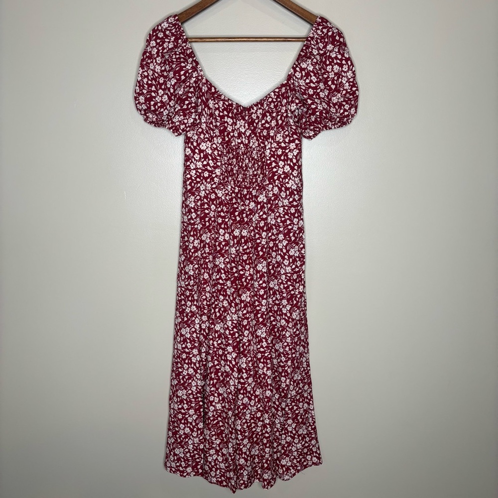Reformation Teyana Floral Print Crepe Midi Dress - Picture 9 of 12